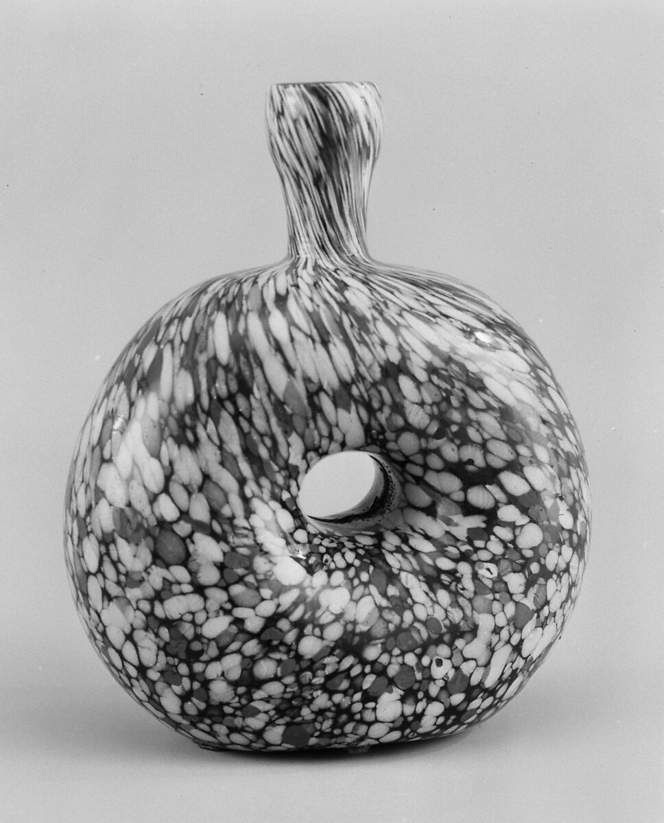 Ring bottle, Glass, French, Cantal (La Margéride) 