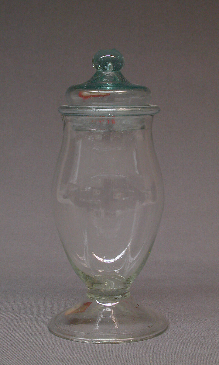 Goblet with cover, Glass, European 