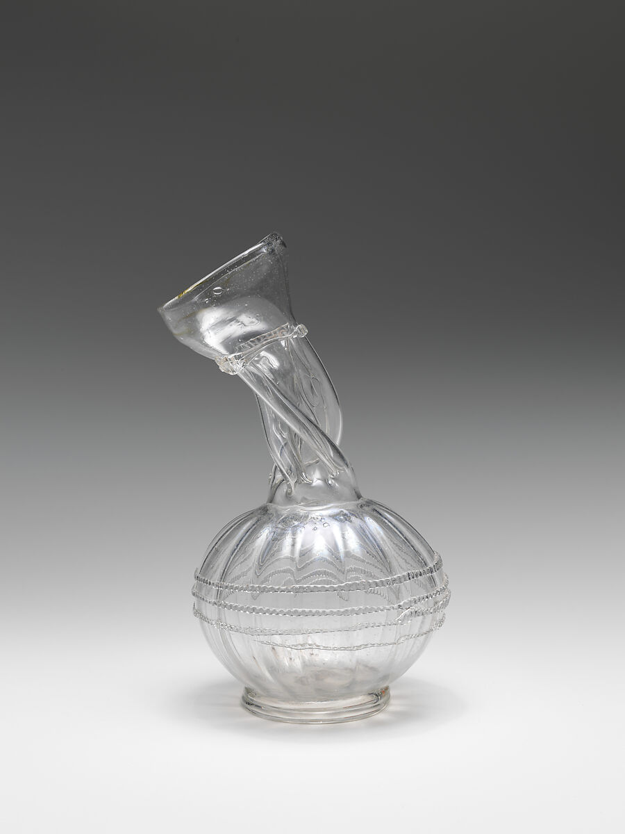 Bottle (Kuttrolf), Glass, German