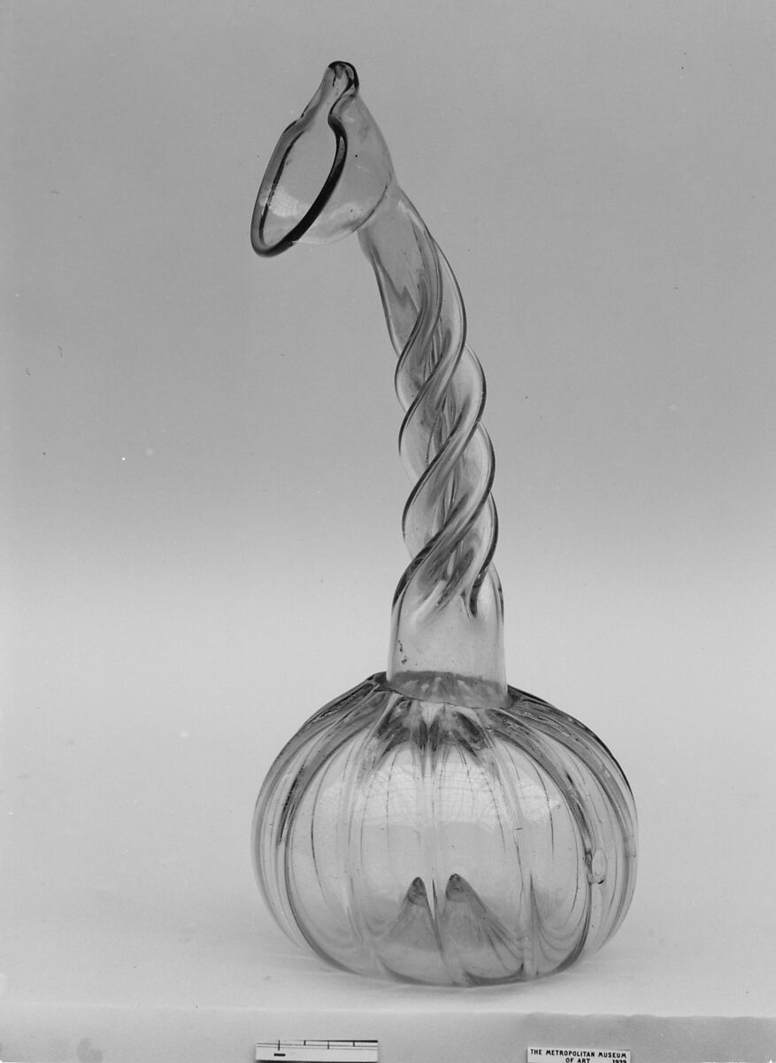 Bottle (Kuttrolf), Glass, German