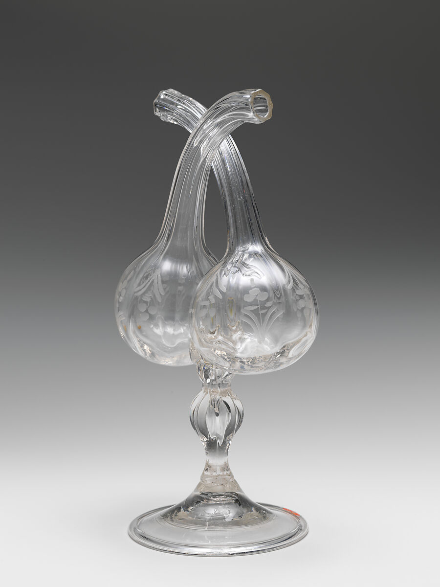 Double flasks, Glass, probably German