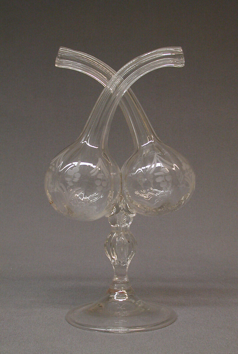 Double flasks, Glass, probably German