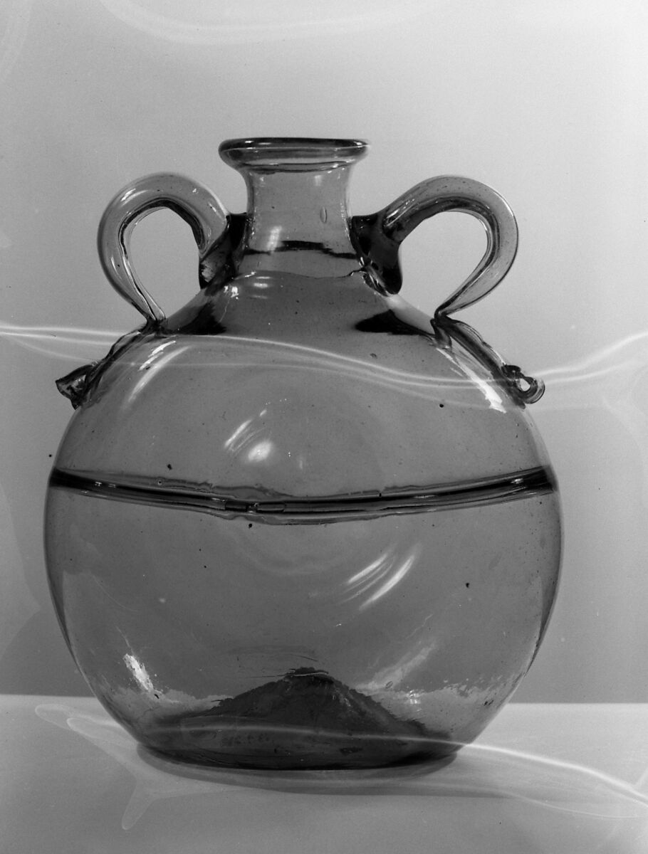 Pilgrim bottle, Glass, Spanish