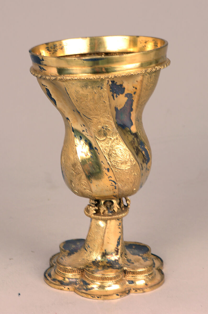 Chalice, Silver on base metal, British, after Russian original 
