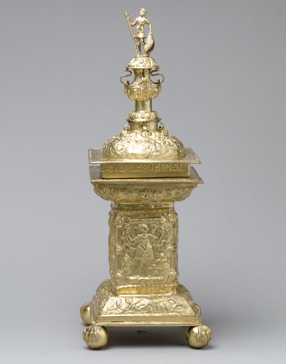 Standing salt, Elkington &amp; Co. (British, Birmingham, 1829–1963), Silver on base metal, British, Birmingham, after British, London original 