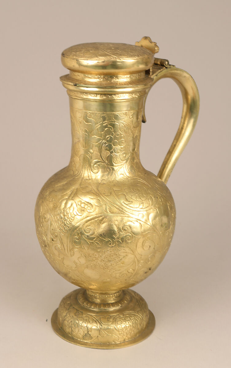 Flagon, Elkington &amp; Co. (British, Birmingham, 1829–1963), Silver on base metal, British, Birmingham, after British, London original 