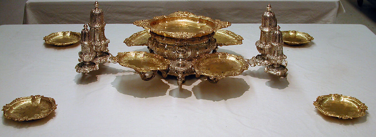 Centerpiece, After an original by Paul de Lamerie (British, 1688–1751, active 1712–51), Silver on base metal, British, after British, London original 