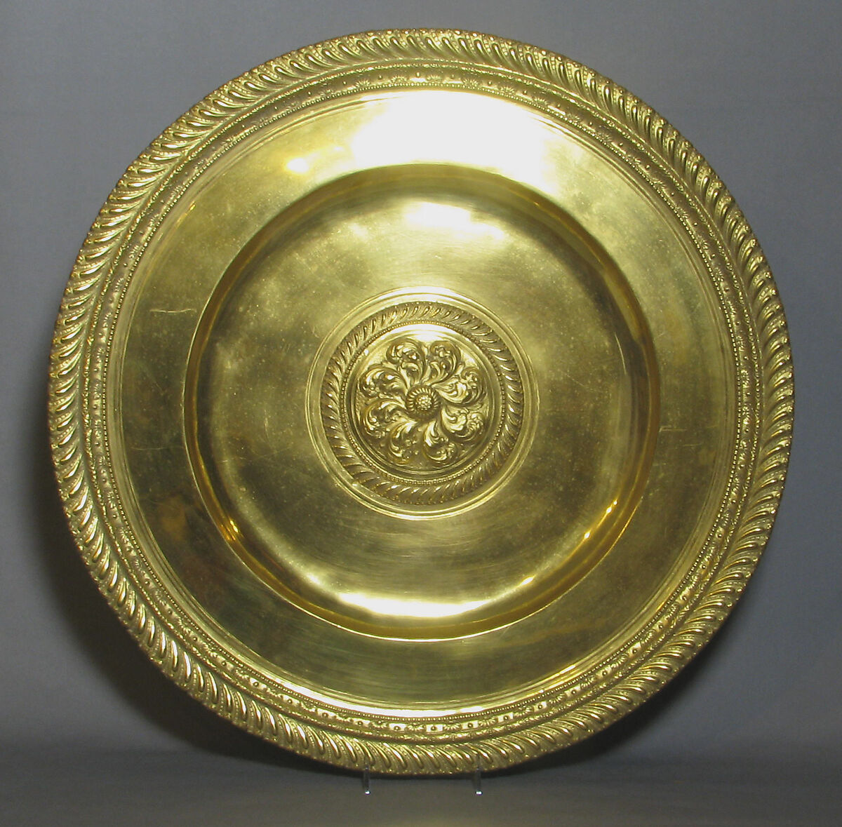 Salver, Silver on base metal, British, after German, Augsburg original 