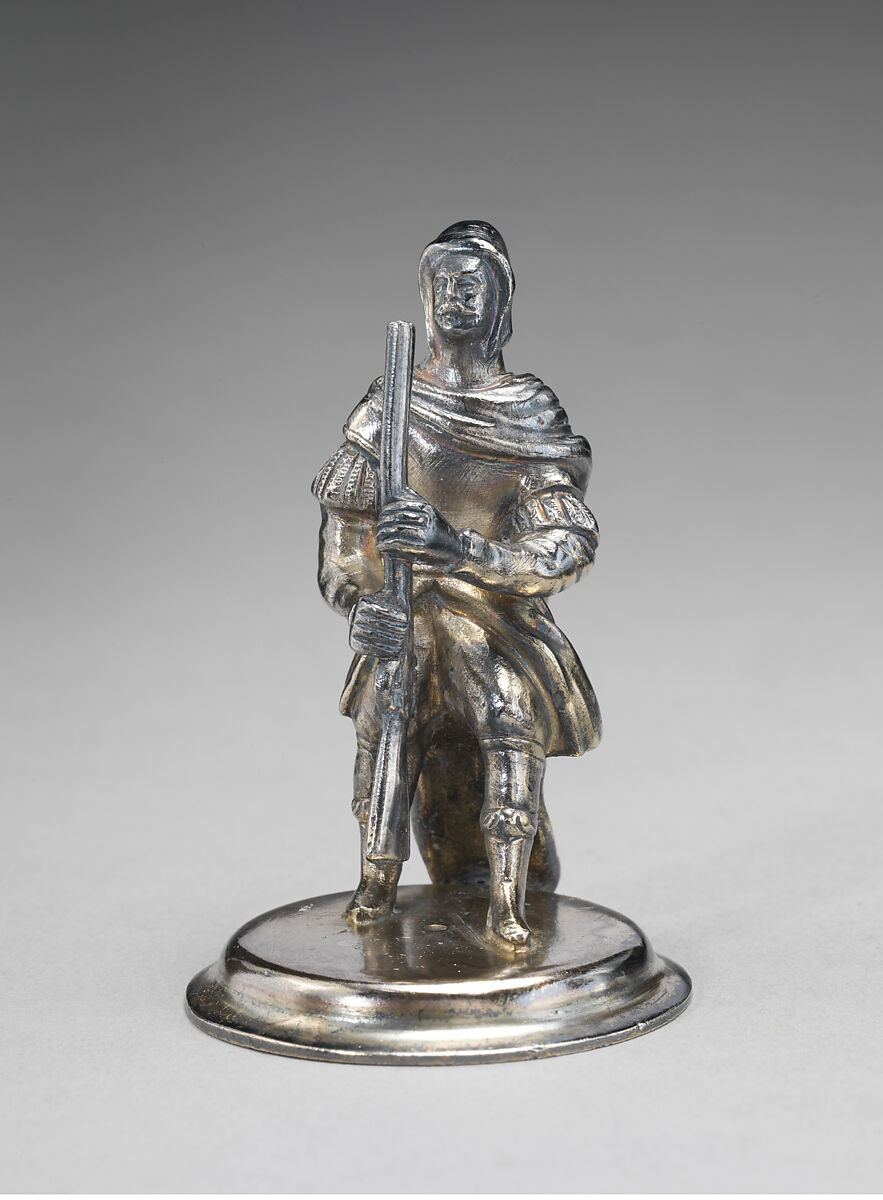 Chessman (Pawn), Elkington &amp; Co. (British, Birmingham, 1829–1963), Silver-gilt, British, Birmingham, after German original 