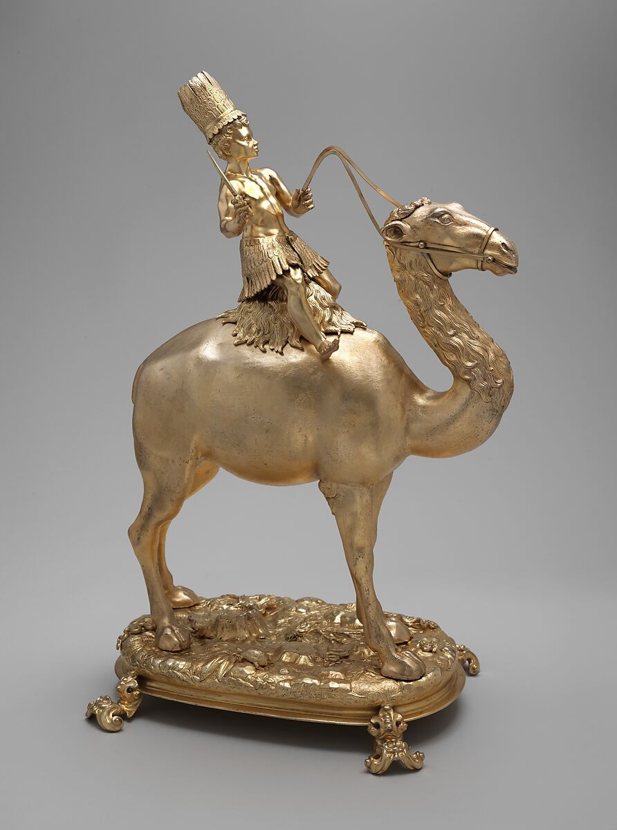 Camel statuette, Elkington &amp; Co. (British, Birmingham, 1829–1963), Silver on base metal, British, Birmingham, after German, Danzig original 