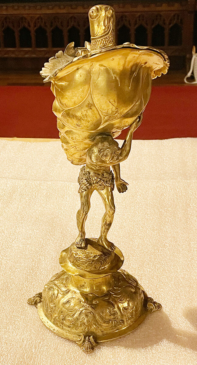 Cup with cover, Silver on base metal, British, after German, Augsburg original