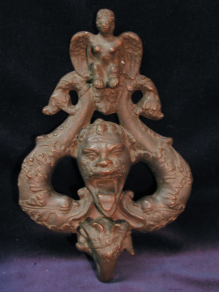 Door knocker, Bronze, British, after Italian, Perugia original 