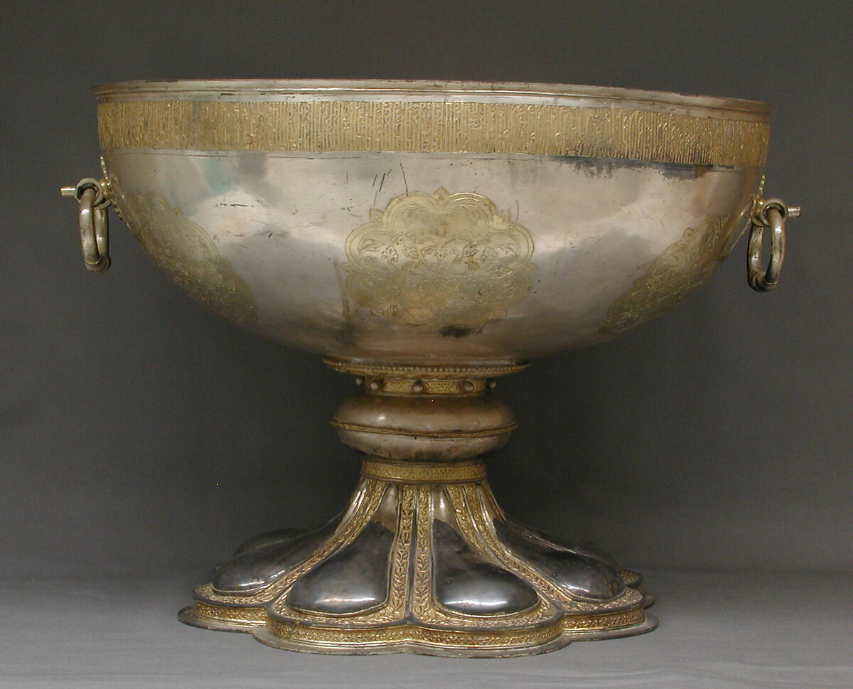 Bowl, Silver, parcel-gilt, British, after Russian original 