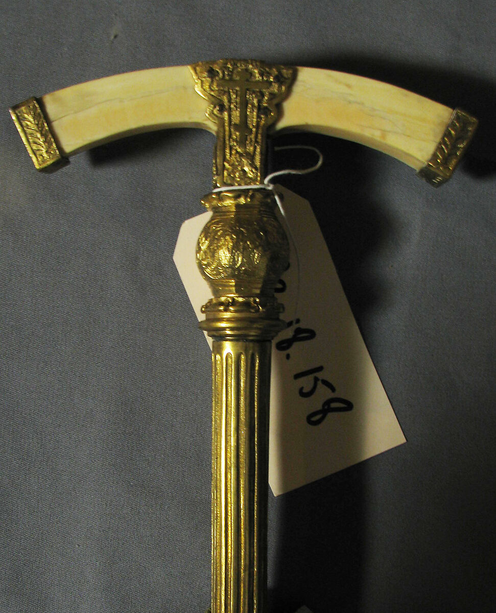 Pastoral staff, Silver on base metal, British, after Russian original