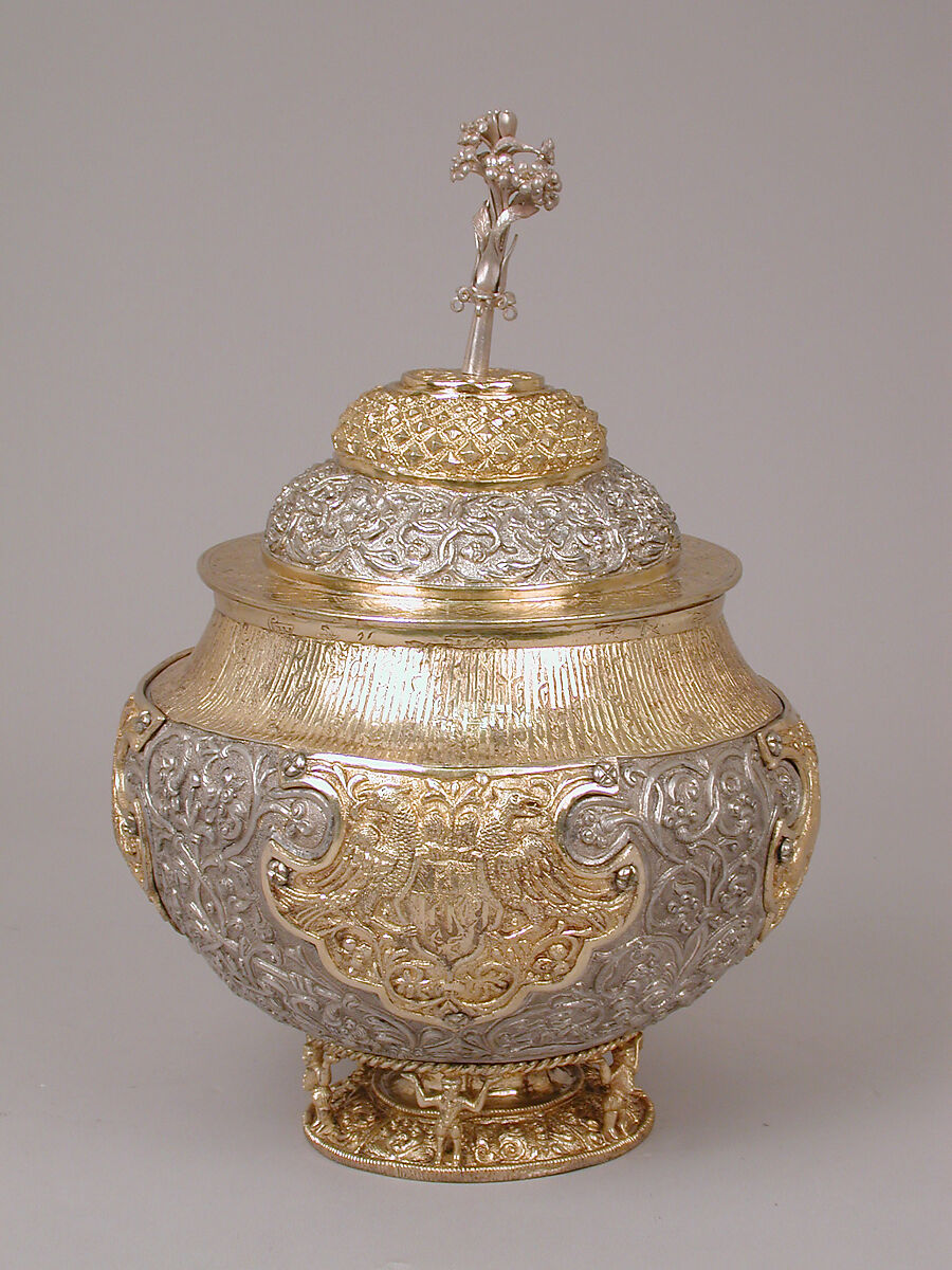 Bratina with cover, Elkington &amp; Co. (British, Birmingham, 1829–1963), Silver on base metal, British, Birmingham, after Russian original