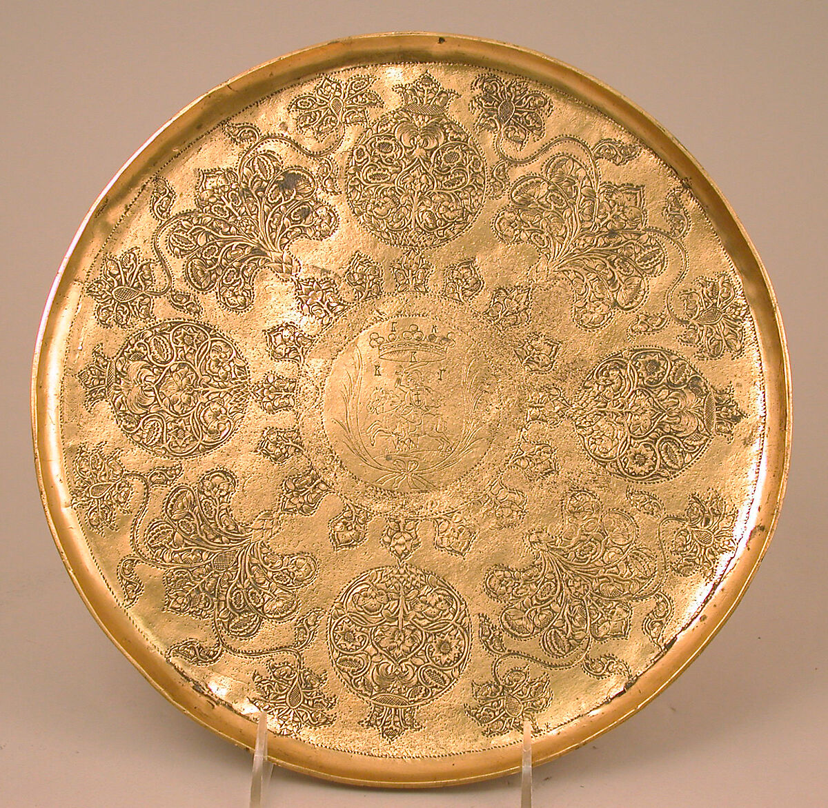 Plate, Silver on base metal, British, after Russian original 