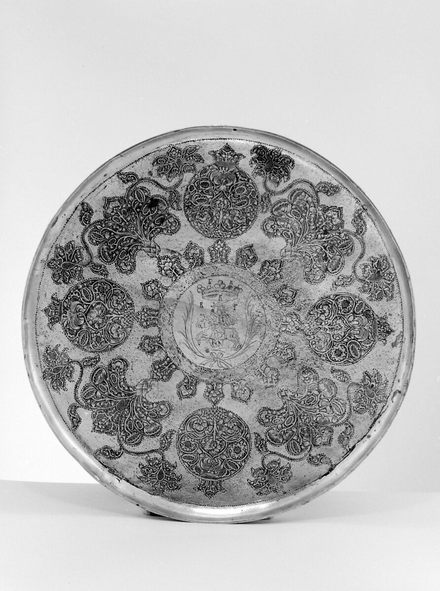 Plate, Silver on base metal, British, after Russian original