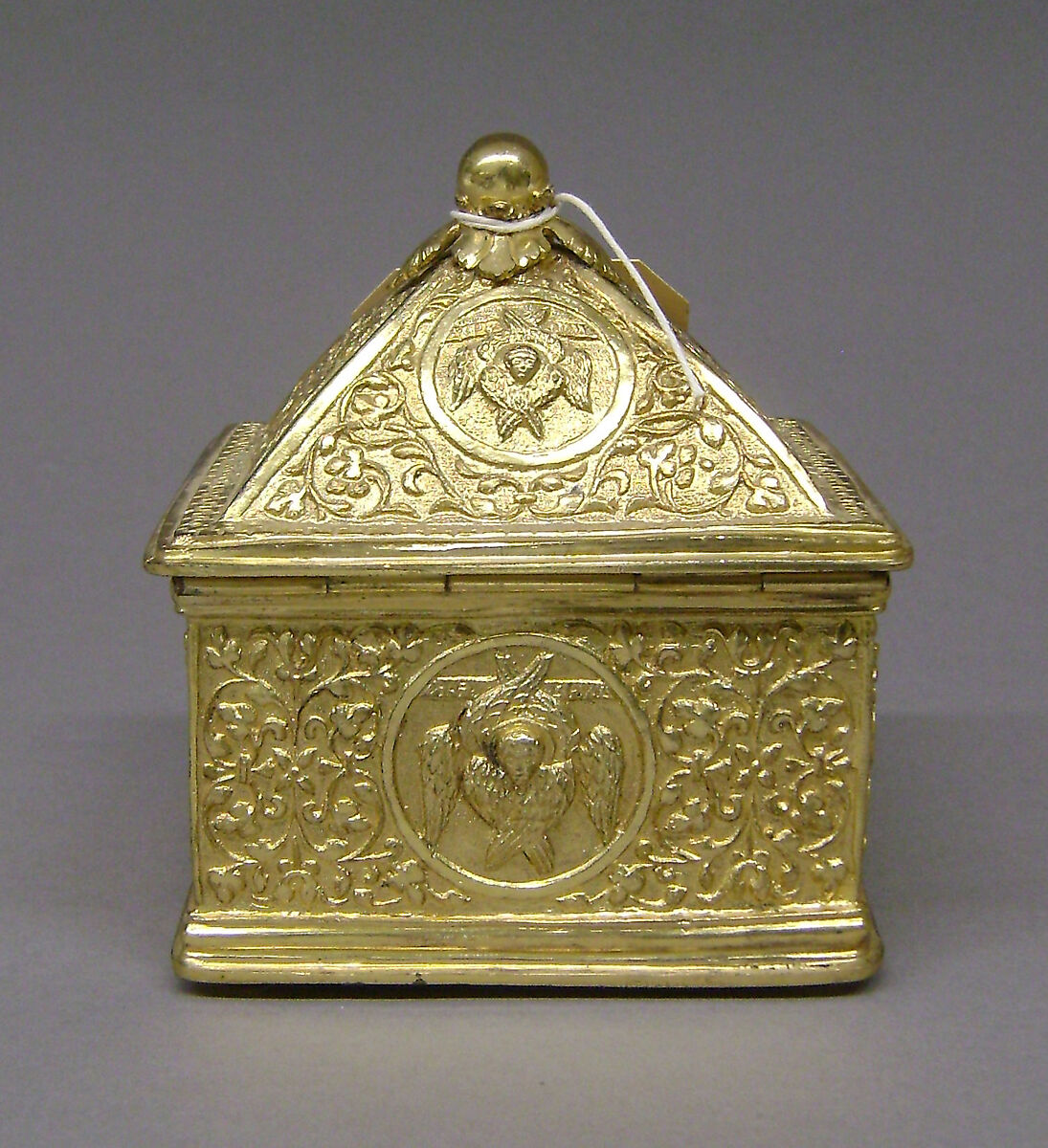 Incense box, Silver on base metal, British, after Russian original 