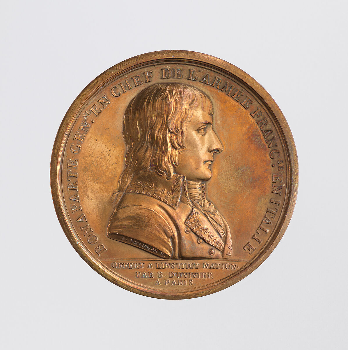 Treaty of Campo Formio, 1797, Medalist: Pierre-Simon-Benjamin Duvivier (French, Paris 1730–1819 Paris), Gilt bronze, struck, French 