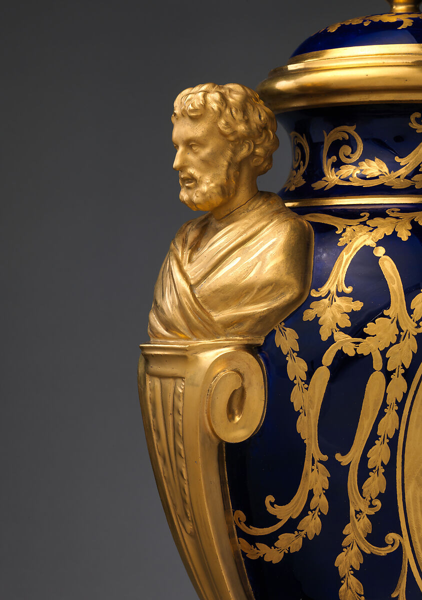 Vase with cover (vase des âges) (one of a pair), Sèvres Manufactory (French, 1740–present), Soft-paste porcelain, French, Sèvres