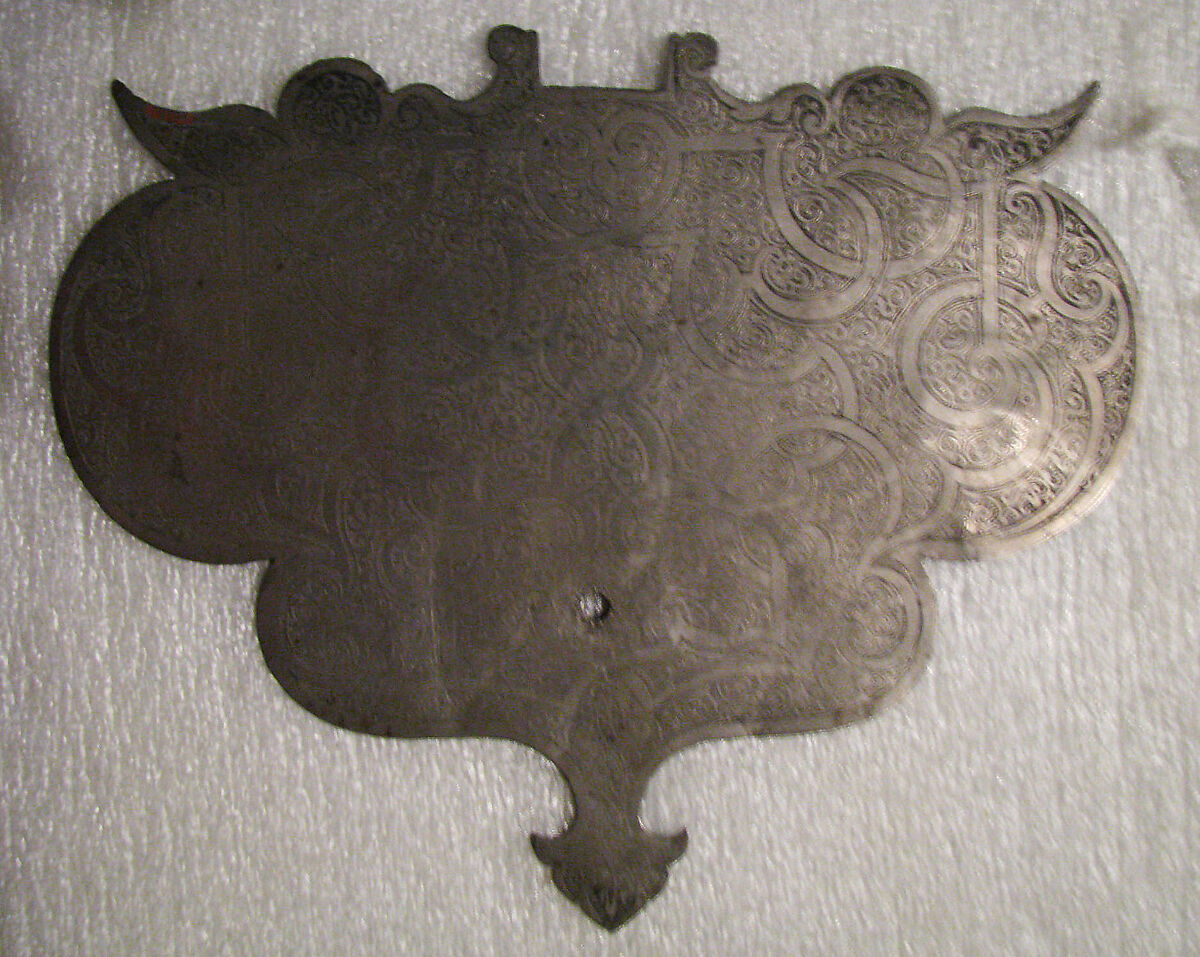 Inside lock plate, Iron, German, Augsburg 