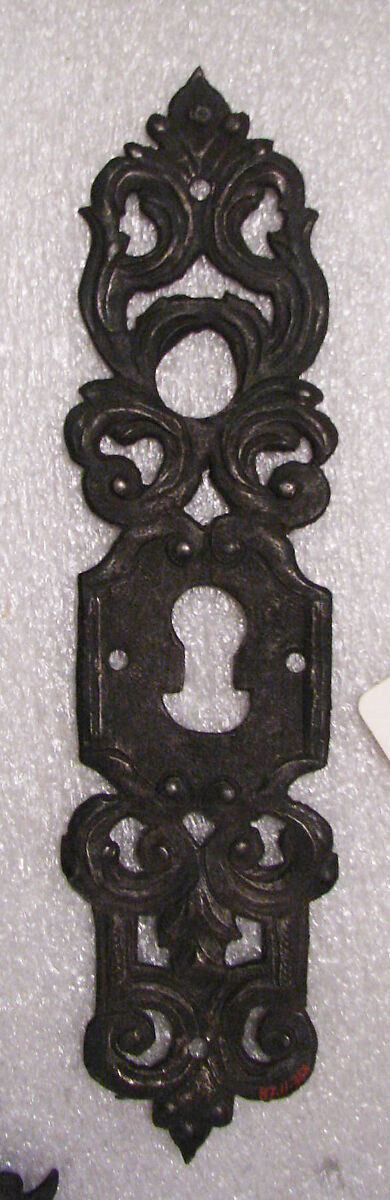 Escutcheon of lock, Iron, German 