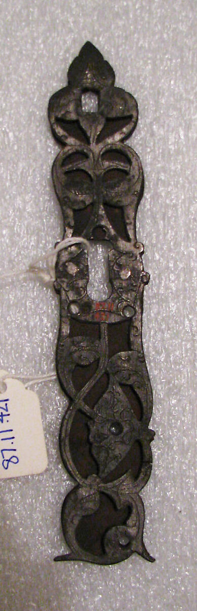 Escutcheon of lock, Iron, German 