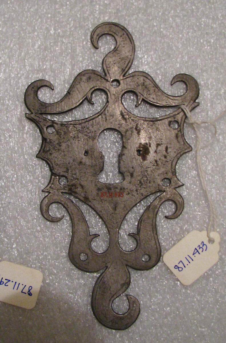 Escutcheon of lock, Iron, German 