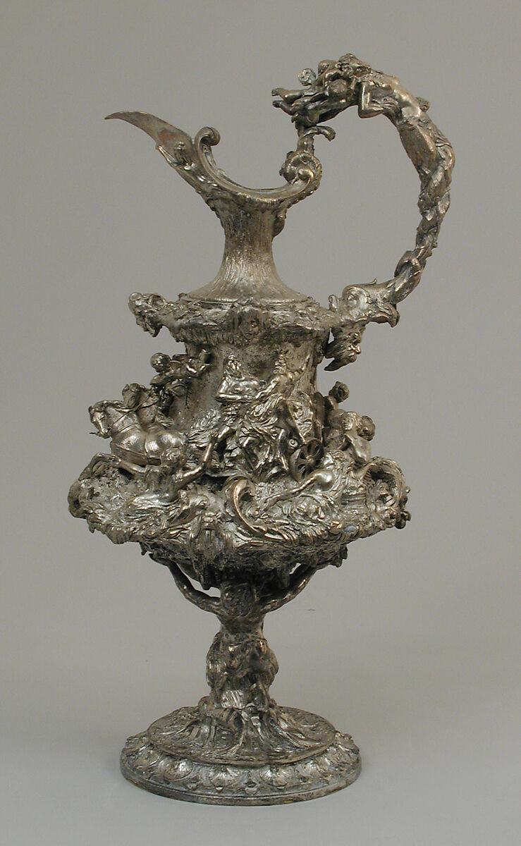 Ewer, Possibly by Alexandre Gueyton, Silver on base metal, French, after French original