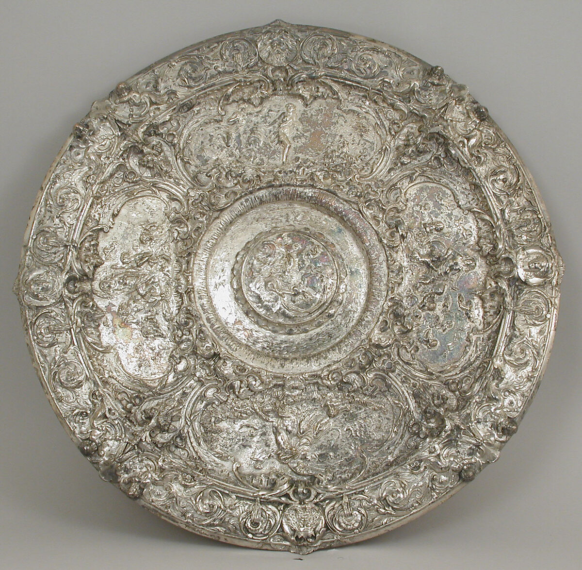 Salver, Possibly by Alexandre Gueyton, Silver on base metal, French, after French original 