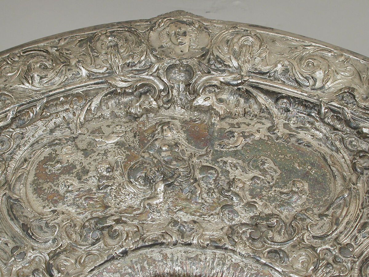 Salver, Possibly by Alexandre Gueyton, Silver on base metal, French, after French original