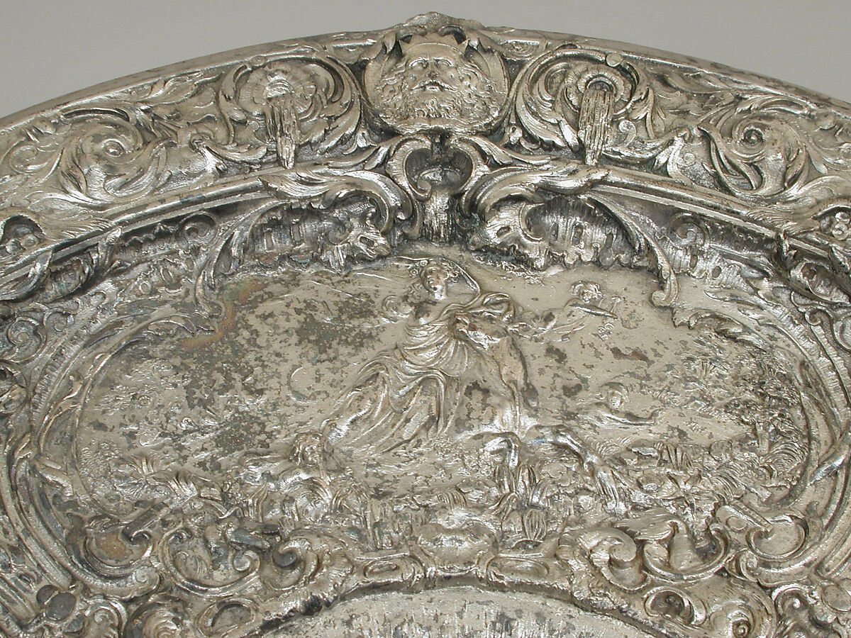 Salver, Possibly by Alexandre Gueyton, Silver on base metal, French, after French original
