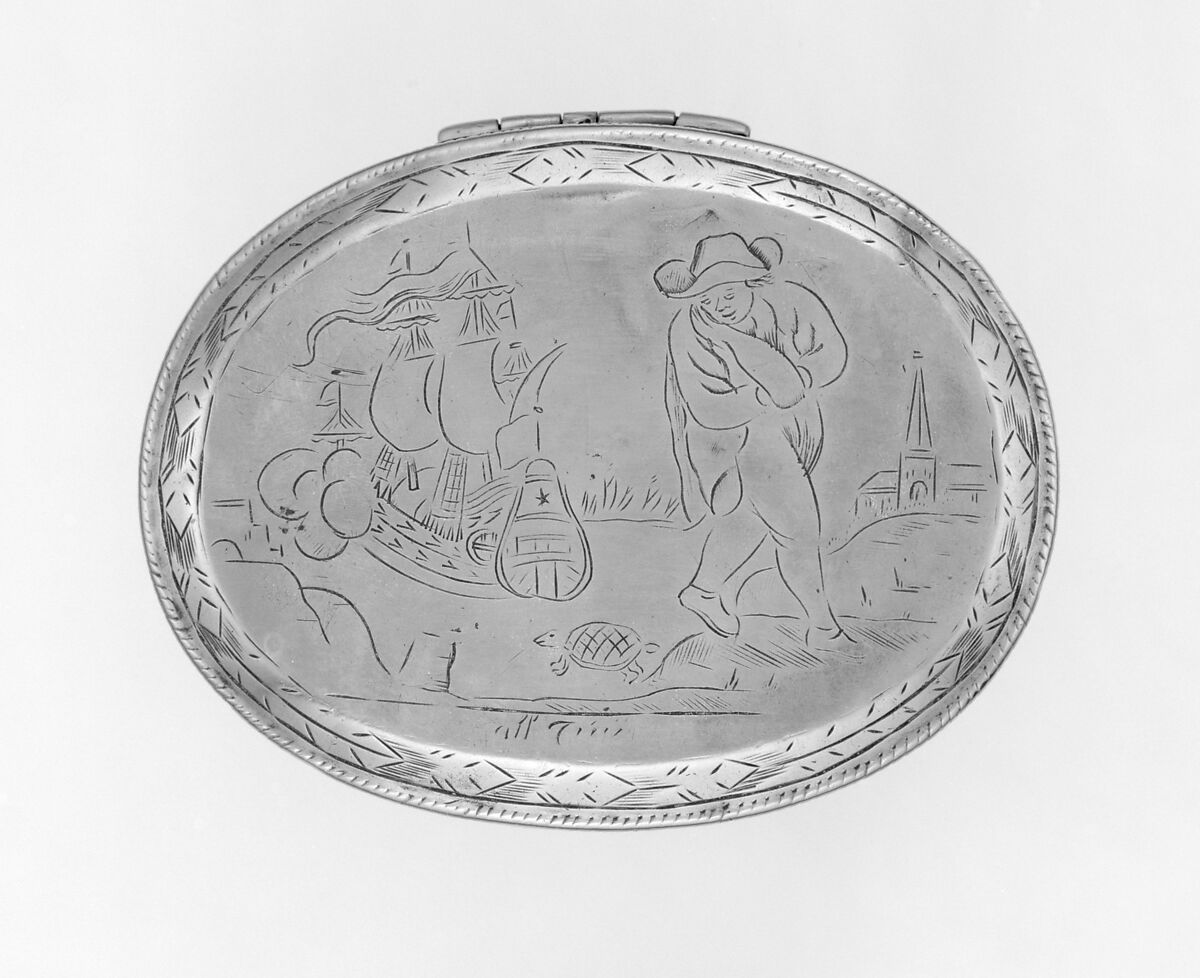 Tobacco box, Brass, Dutch