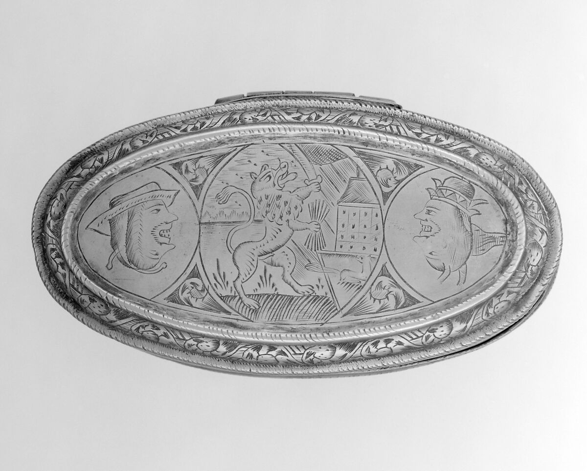 Tobacco box, Brass, Dutch