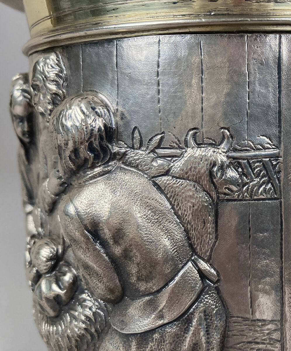 Tankard, Hans Jacob Mair (ca. 1641–1719), Silver gilt, German, Augsburg