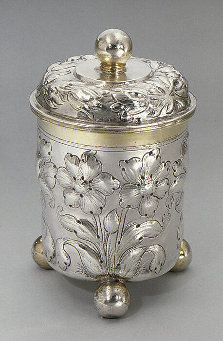 Beaker with cover, Silver, parcel gilt, probably Swedish, Kalmar 