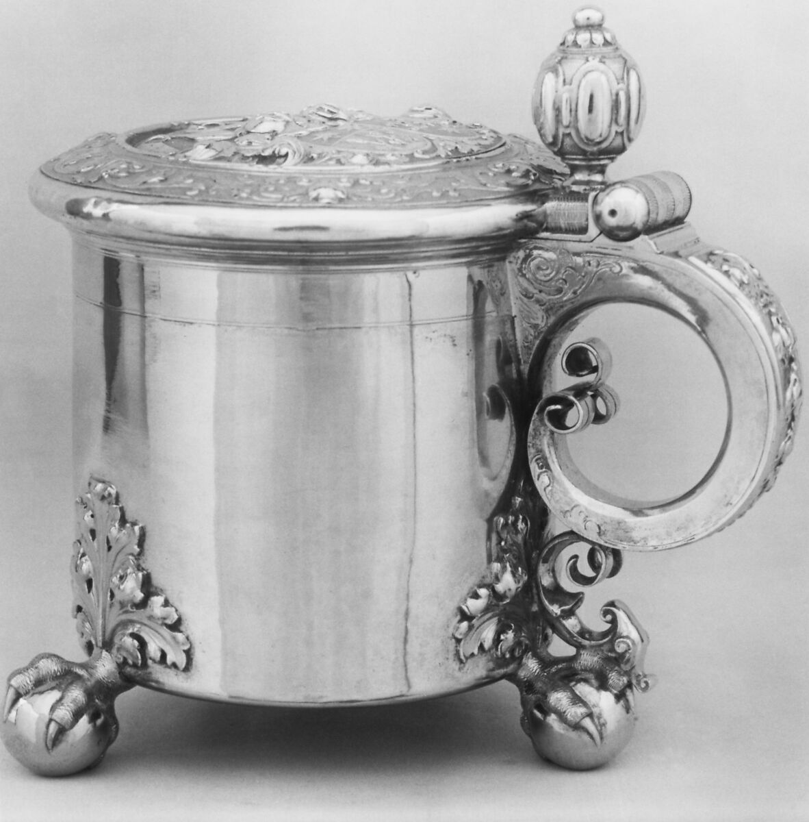 Tankard, Christoffer Mansfeld II (1685–1740, master 1715), Silver, parcel gilt, Estonian, Reval 