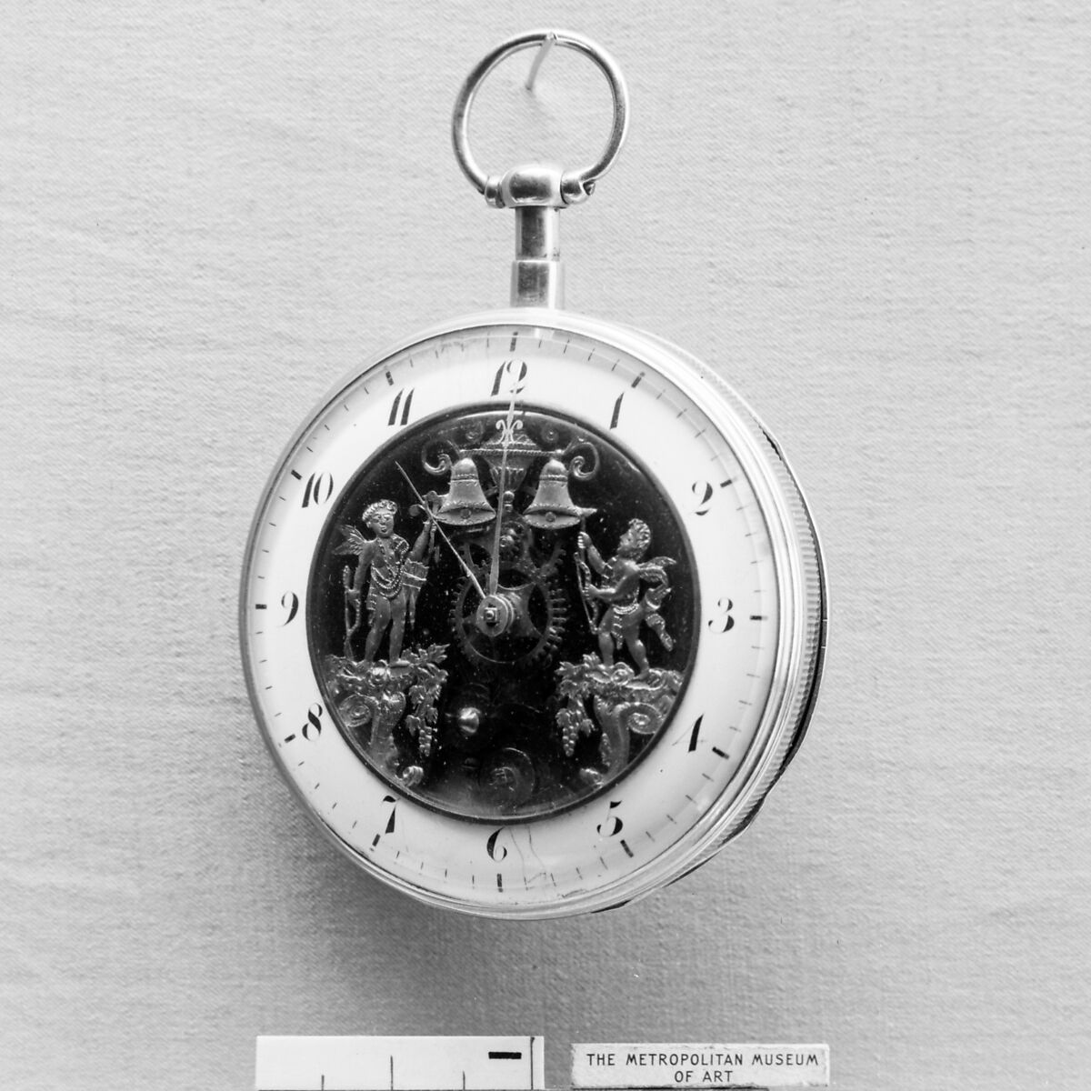 Repeater pocket watch, Gold, silver, enamel, Swiss, La Chaux-de-Fonds 
