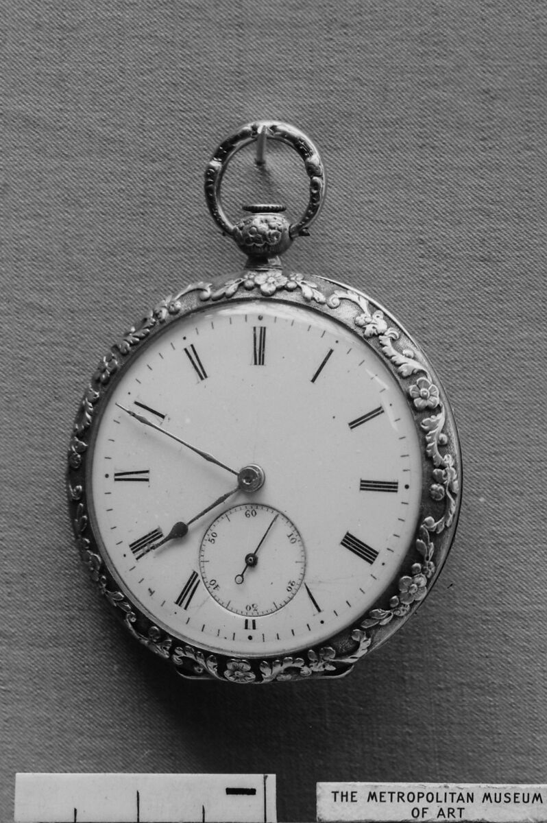 Pocket watch, Gold, enamel, French 