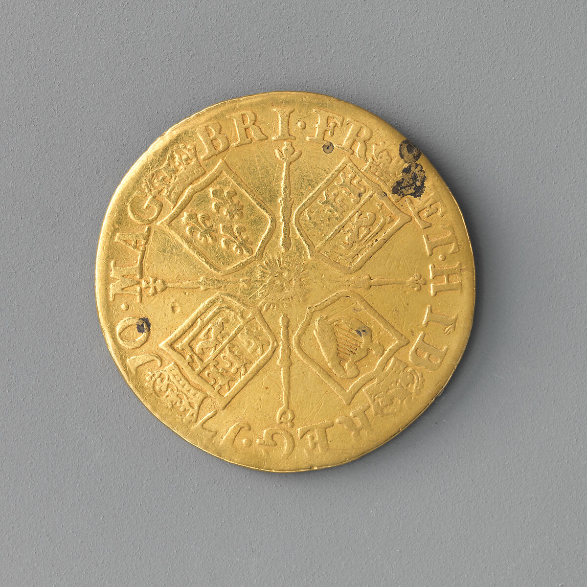 Queen Anne (r. 1702–14) guinea, Gold, British