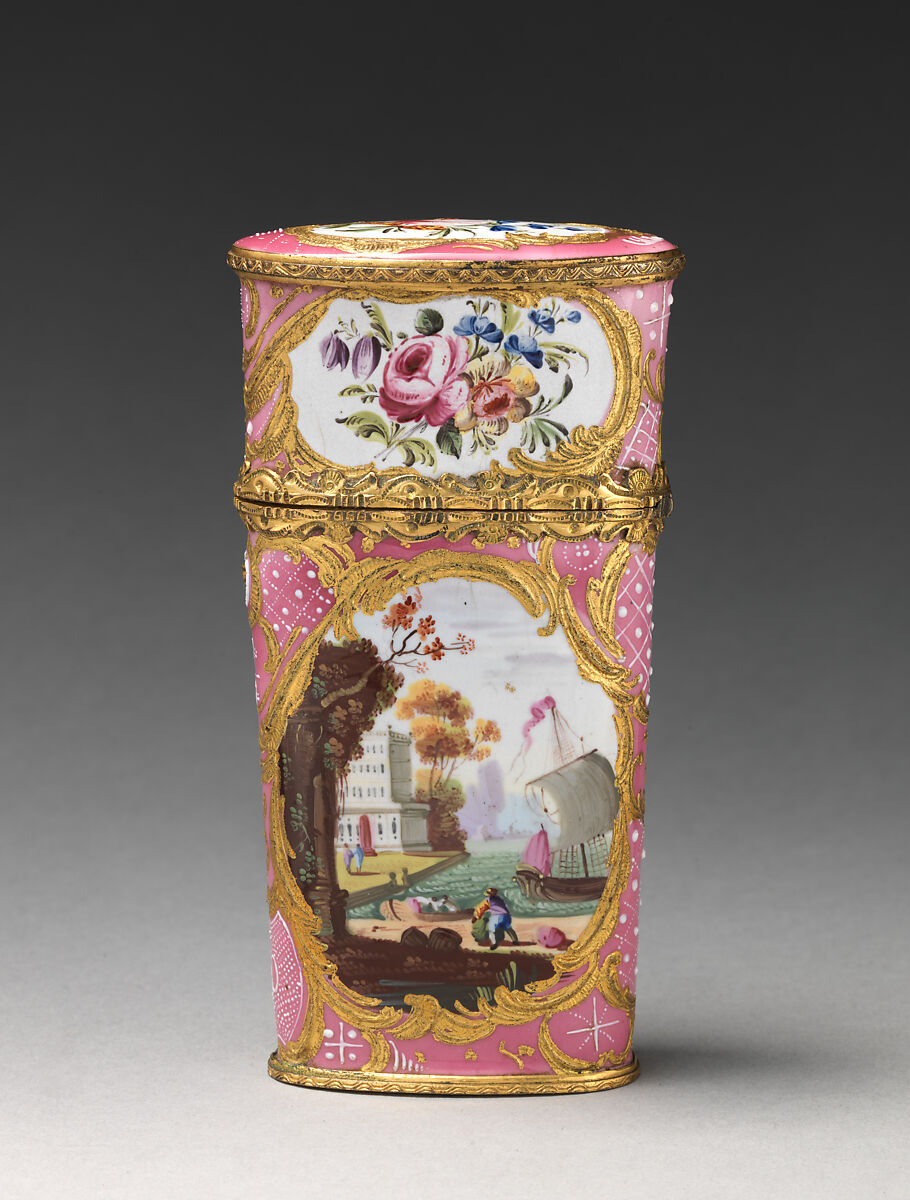 Étui, Copper, enamel, British, South Staffordshire