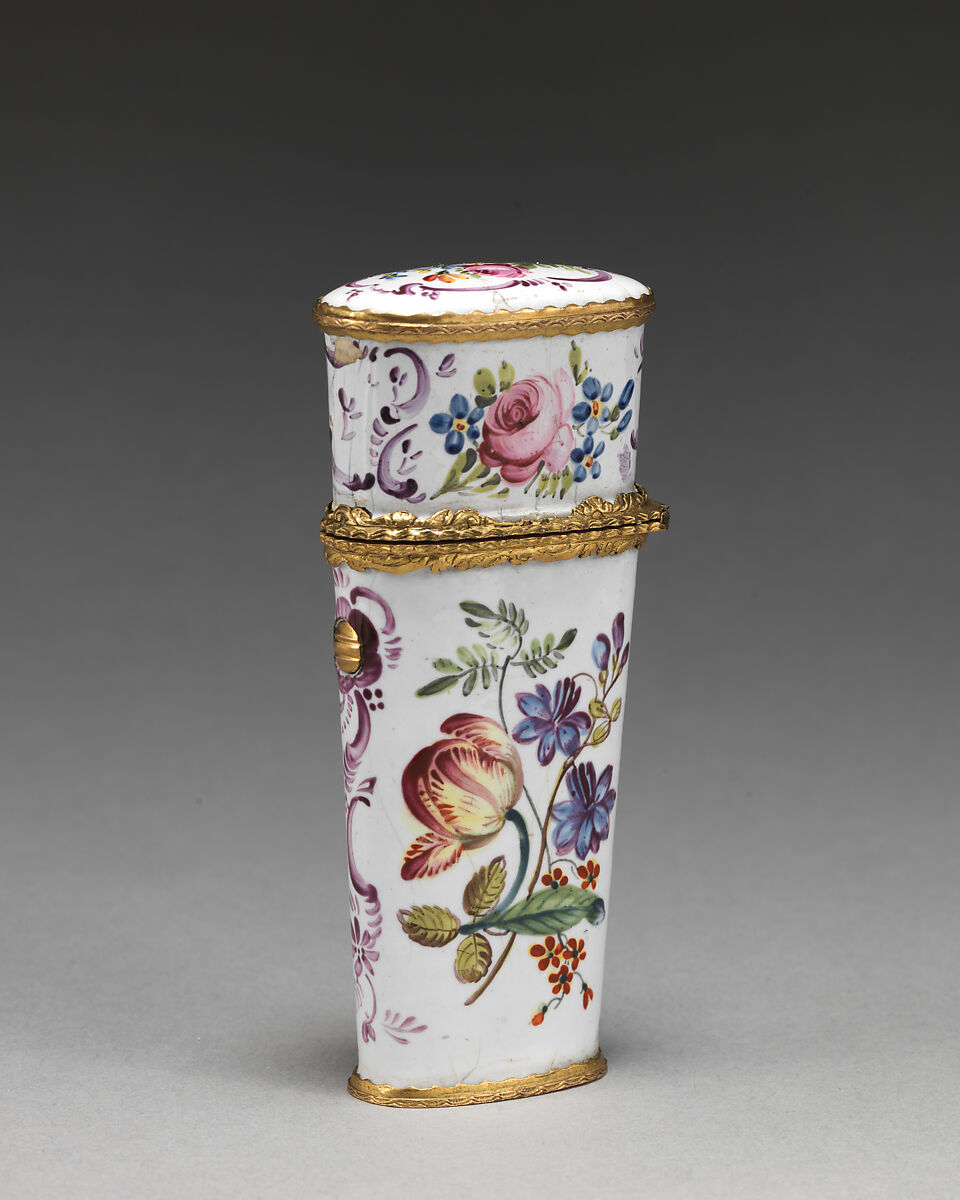 Étui, Copper, enamel, British, possibly Birmingham