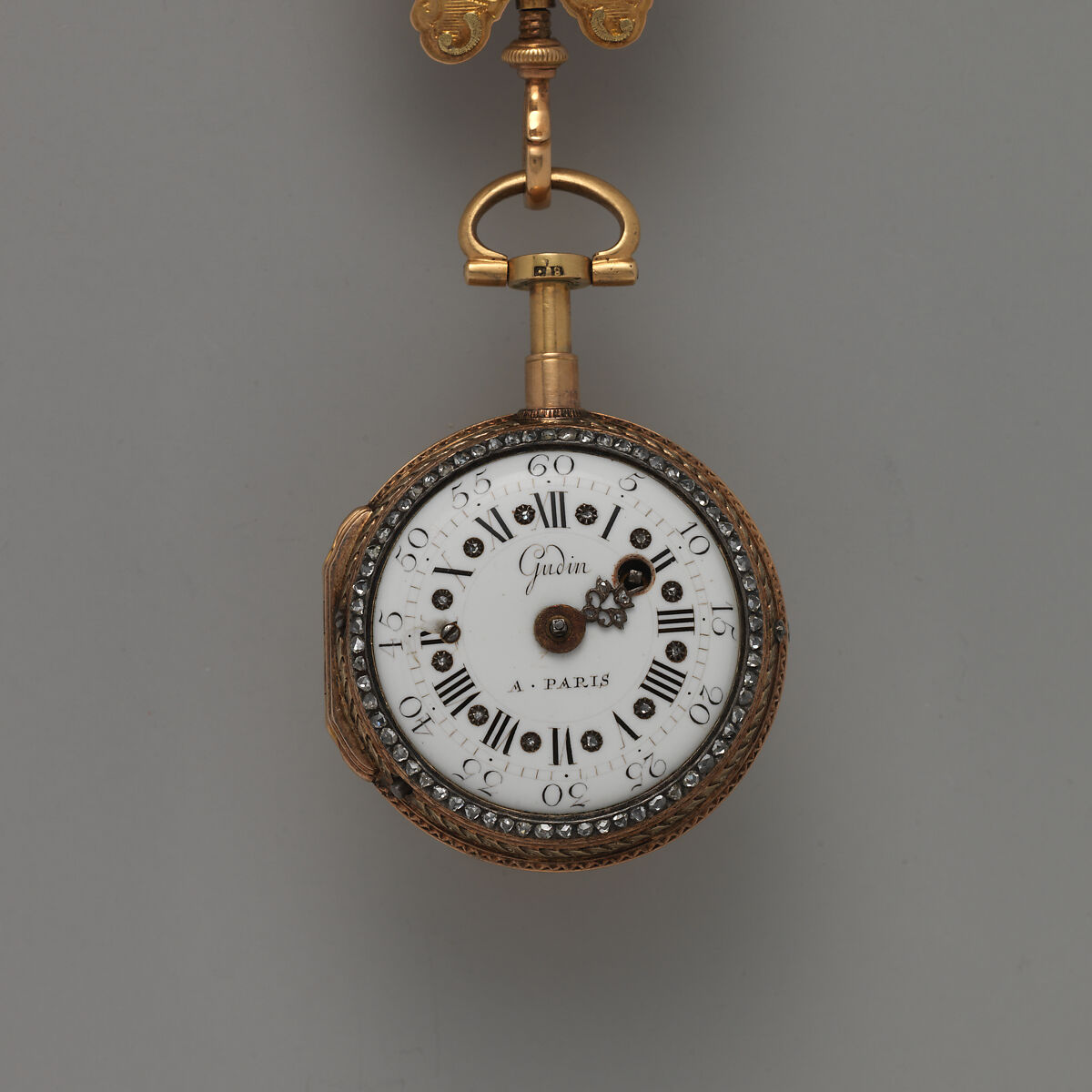 Watch and chatelaine, Watchmaker: Jacques Jérôme Gudin (French, 1732–1789, master 1762), Gold, enamel, diamonds, French, Paris