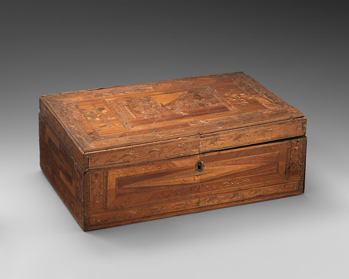 Box, Straw on wood, Dutch