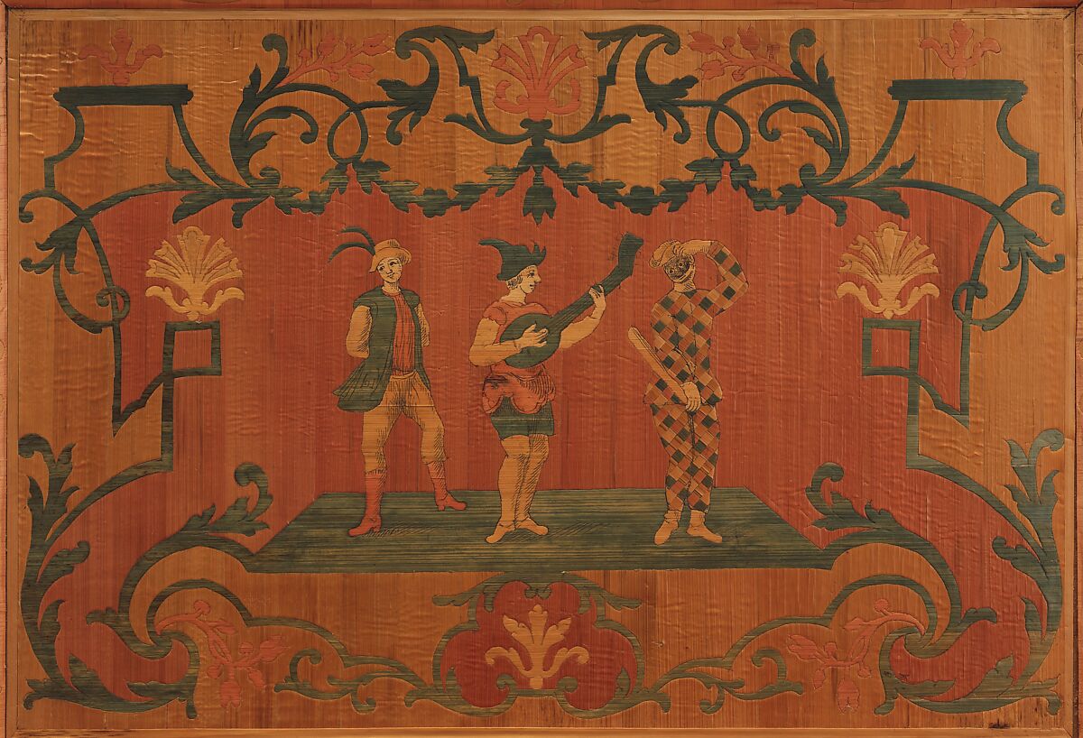 Casket with the Triumph of Venus, Straw on wood, French