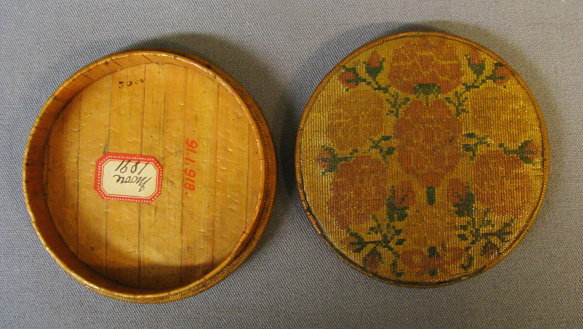Box, Straw on wood, straw lining, French