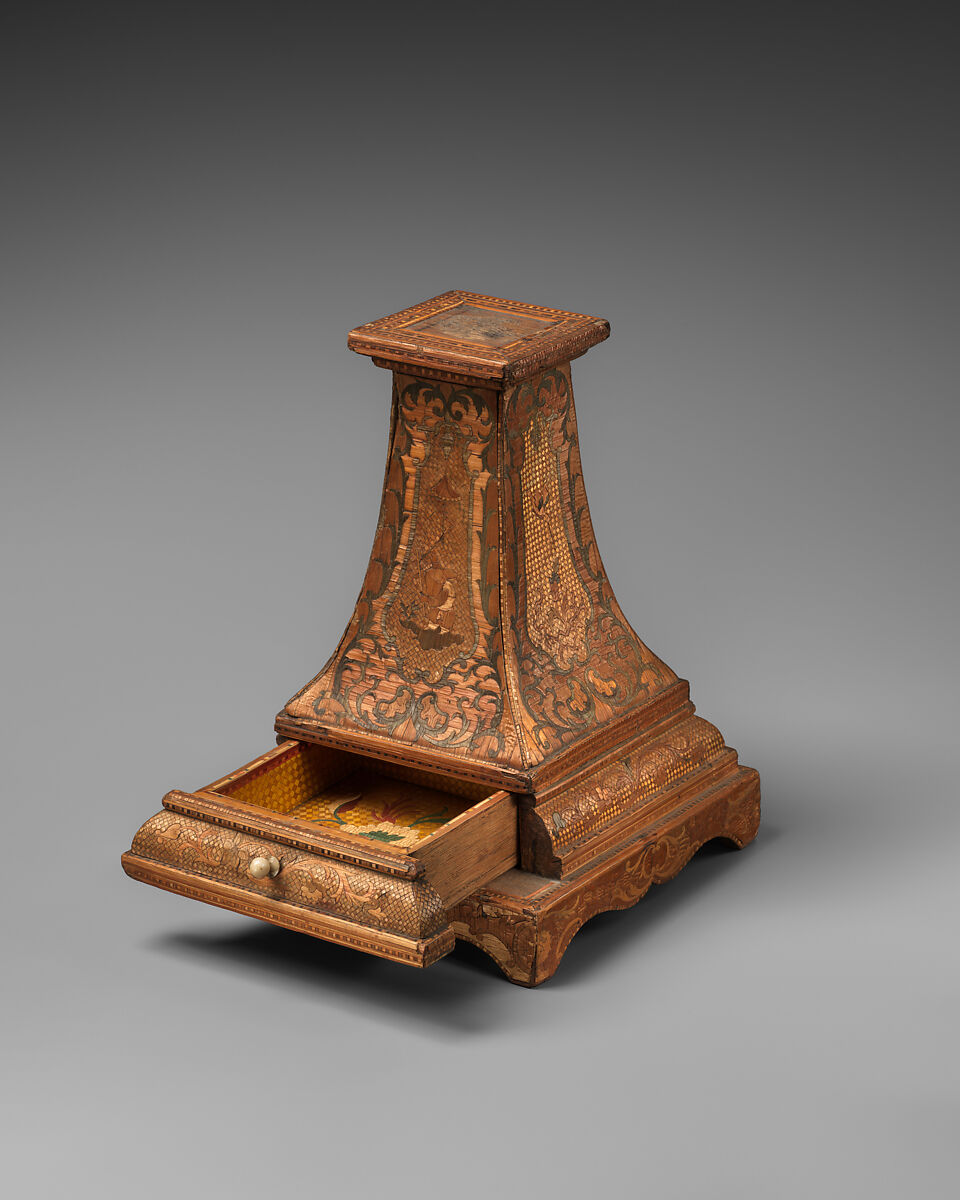 Pedestal, Straw on wood, ivory, French