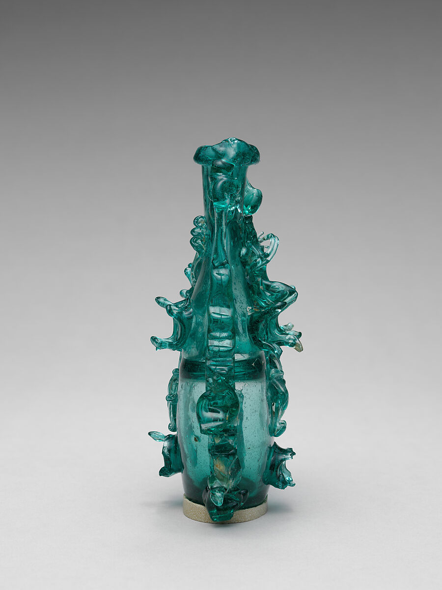 Pilgrim bottle, Glass, probably Spanish, Almería