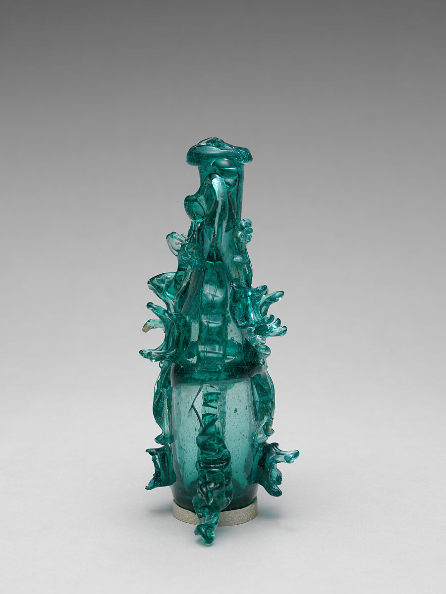 Pilgrim bottle, Glass, probably Spanish, Almería