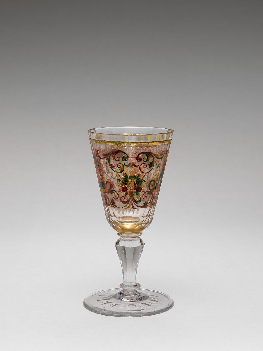 Goblet, Zwischengold glass, Bohemian